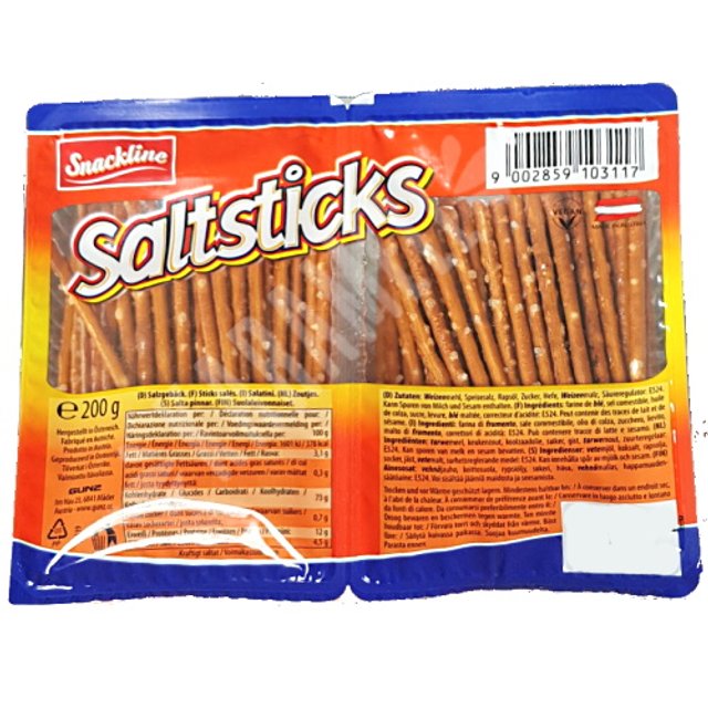 Biscoito Saltsticks Pretzel - Snackline - Importado Áustria