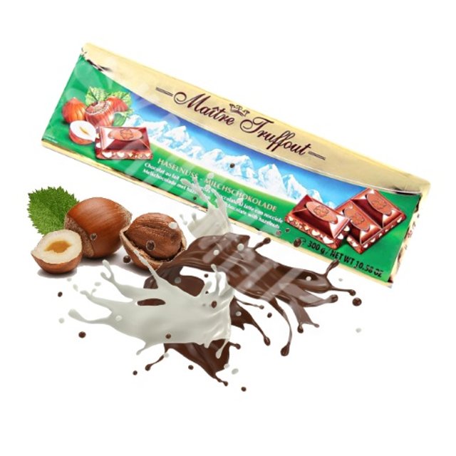 Chocolate ao Leite com Avelãs - Maitre Truffout - Áustria