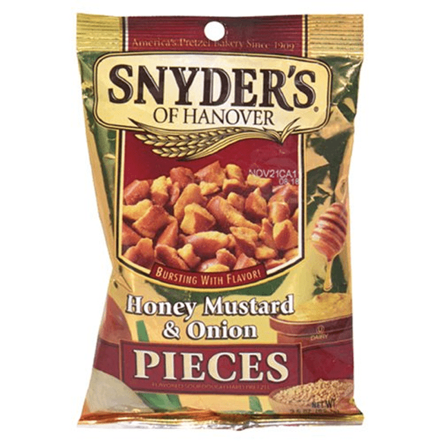 Salgadinhos Importados - Snyder's Of Hanover - Honey Mustard & Onion Pretzels Pieces