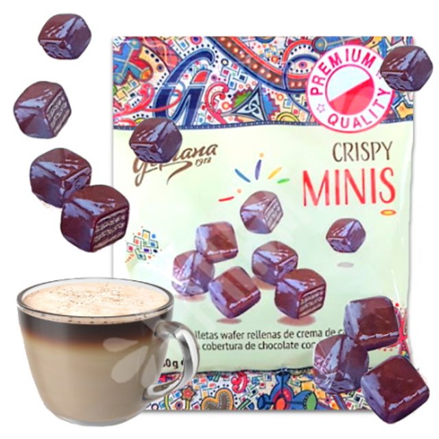 Wafer Crispy Minis Creme Cacao Goplana  - Importado Polônia