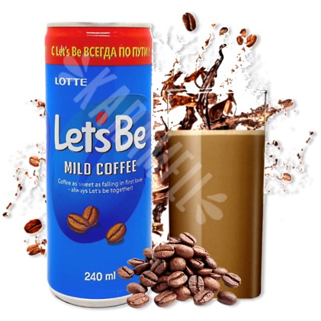 Bebida Café 240ml Let's Be Mild Coffee - Lotte - Coreia