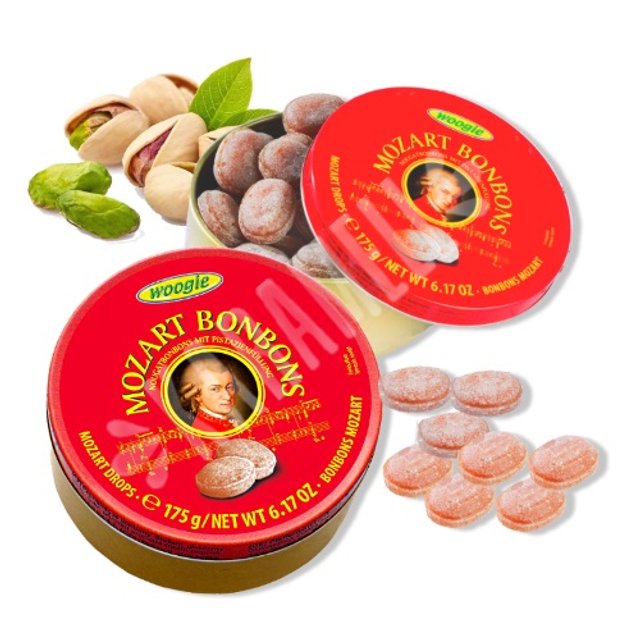 Balas Mozart Bonbons sabor Pistache - Woogie - Importado da Áustria