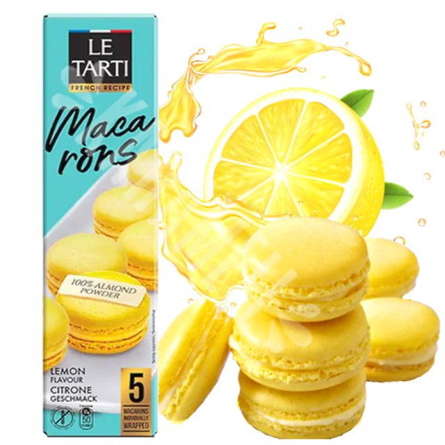 Macarons Lemon - Biscoito Le Tarti - Importado Rússia