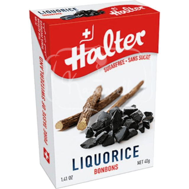 Halter Liquorice Sugar Free Candy - Balas Alcaçuz - Importado Suiça