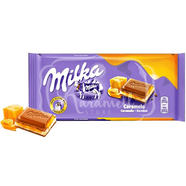 Milka Caramel - Chocolate & Caramelo - Importado da Polônia - 100g