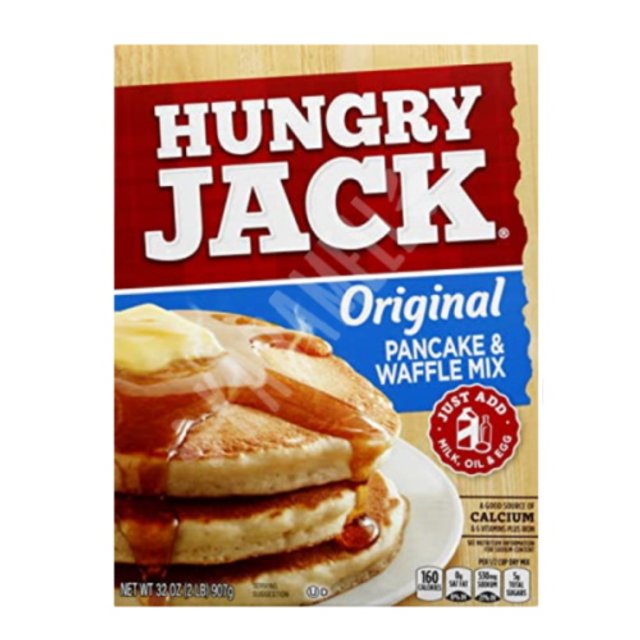 Kit Calda e Mistura Massa para panqueca e Waffle - Hungry Jack Waffle Mix - EUA