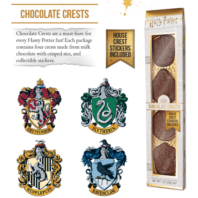 Brasões de chocolate Harry Potter com Adesivos - Importado