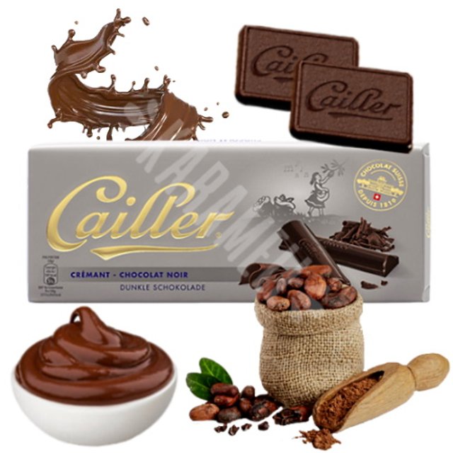 Chocolate Amargo Cailler Crémant 46% Cacau - Importado Suiça