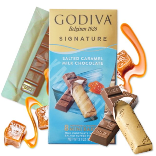 Godiva Signature Mini Bars Milk Chocolate Salted Caramel