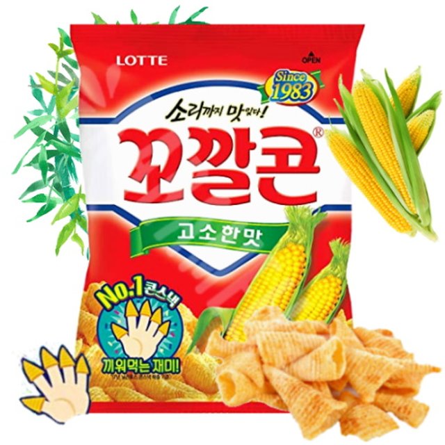 Salgadinho de Milho Crocante Corn Chips - Lotte - Coréia