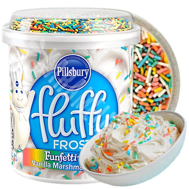 Fluffy Frost Funfetti Vanilla Marshmallow - Pillsbury - Importado EUA