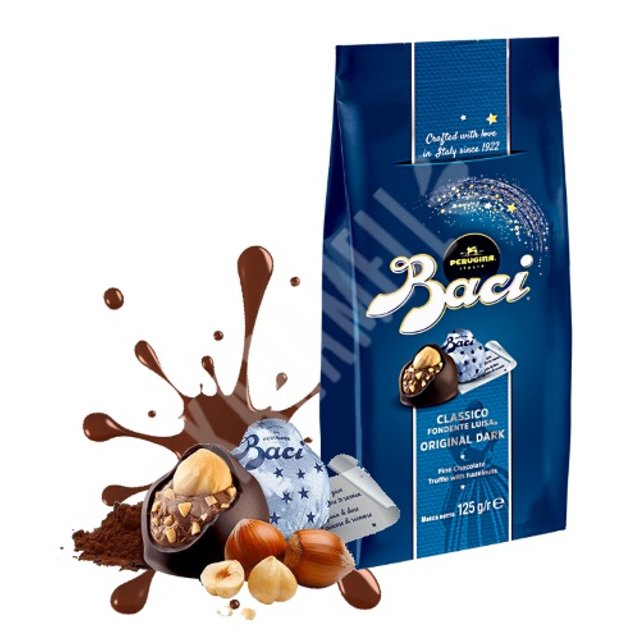 Chocolate Amargo Recheio Avelãs - Original Dark Baci 125g - Itália