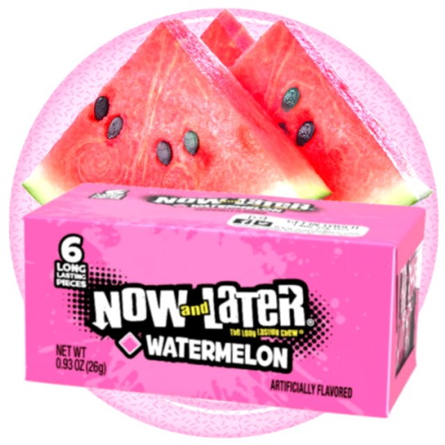 Now and Later Watermelon - Ferrara Candy - Importado México