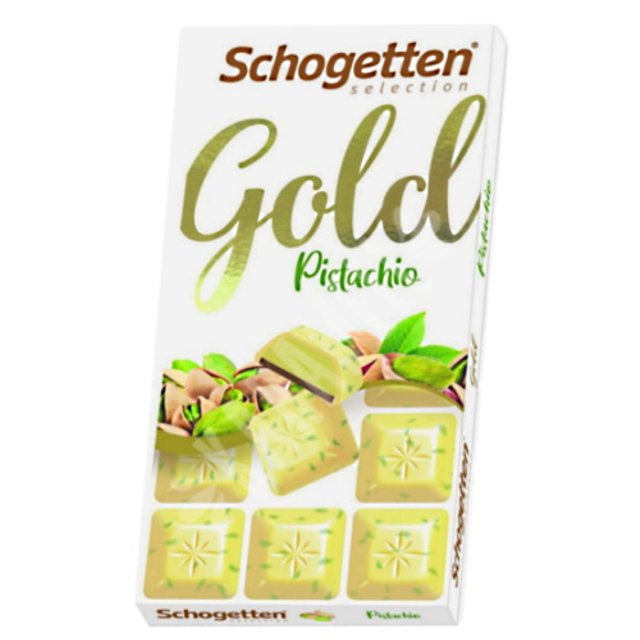 Chocolate Branco Gold Pistache - Schogetten - Importado Alemanha 