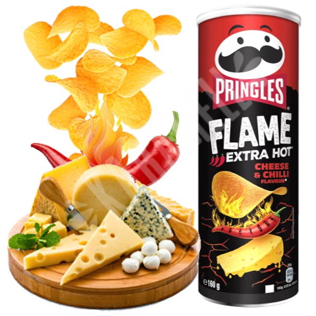 Pringles Extra Hot Cheese & Chilli - Importado Bélgica