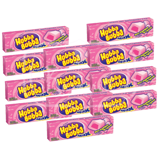 Chicletes Wrigley's Hubba Bubba Max Original Tutti Frutti - ATACADO 12X - Importado