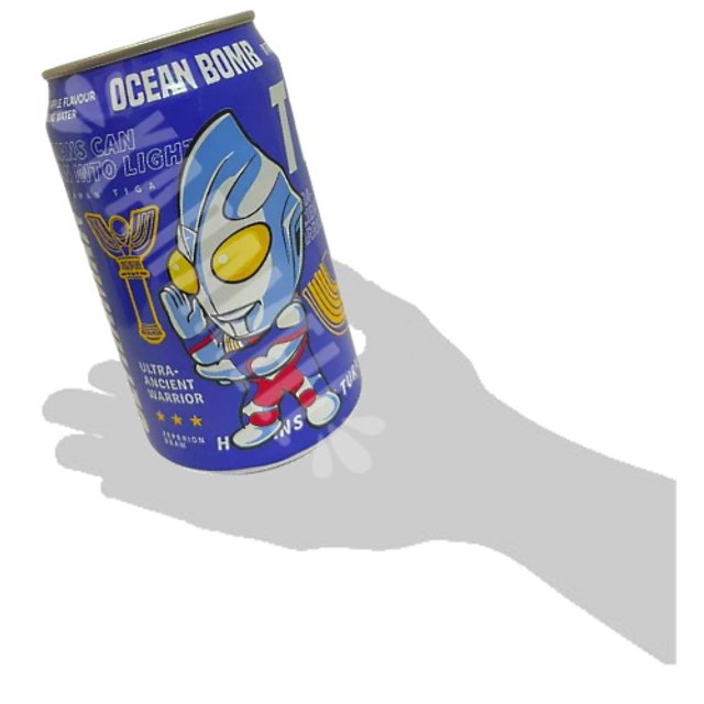 Refrigerante Ultraman Tiga - Sabor Maçã Verde - Importado
