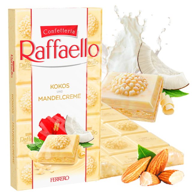 Chocolate Raffaello Kokos  Mandel Creme - Ferrero - Importado Alemanha