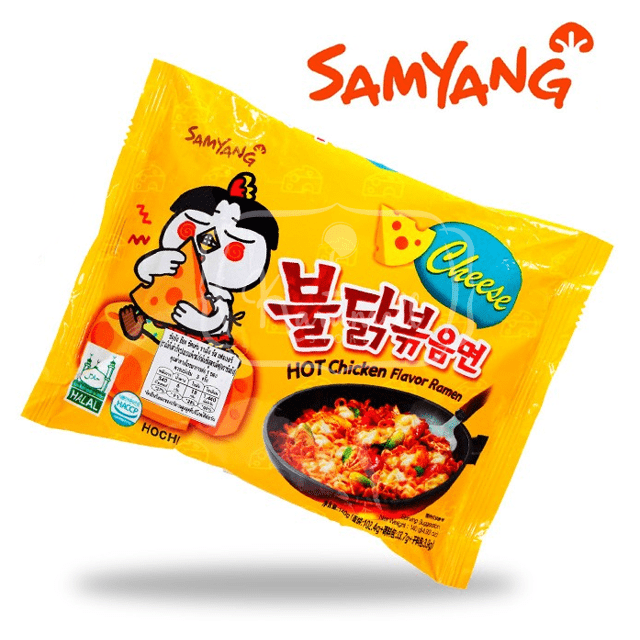 Samyang Hot Chicken Ramen Cheese - Lamen Queijo - Importado da Coreia