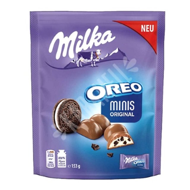 Barrinhas de Chocolate ao Leite Recheadas - Milka Oreo - Eslováquia