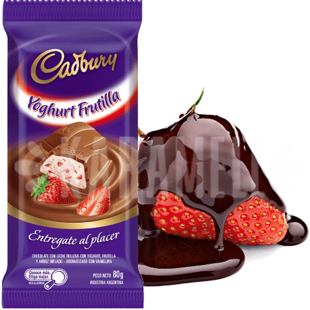 Chocolate Cadbury - Yoghurt Frutilla 80g - Importado