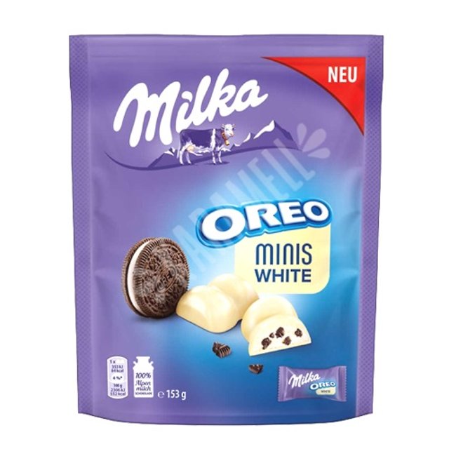 Barrinhas de Chocolate Branco Recheadas - Milka Oreo - Eslováquia