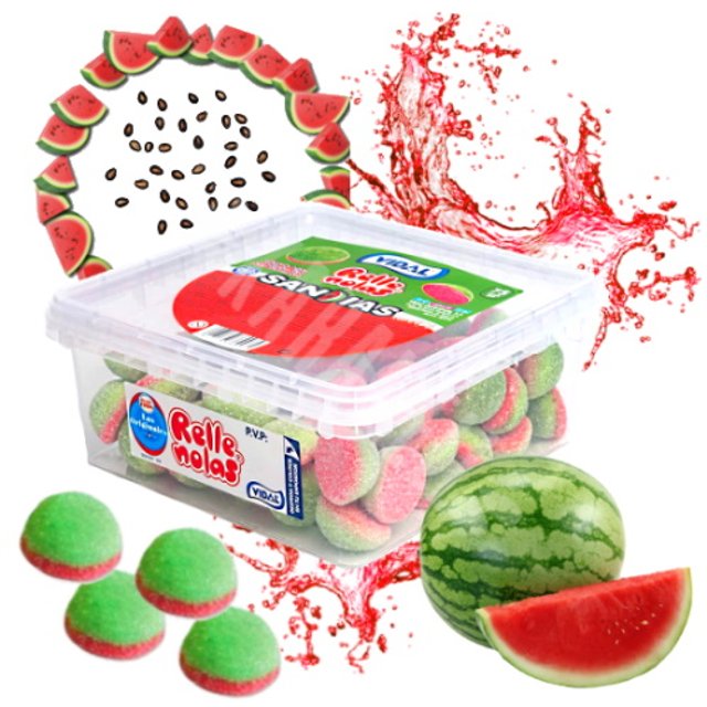 Balas de Goma Rellenolas Sandias Watermelon - Vidal - Espanha