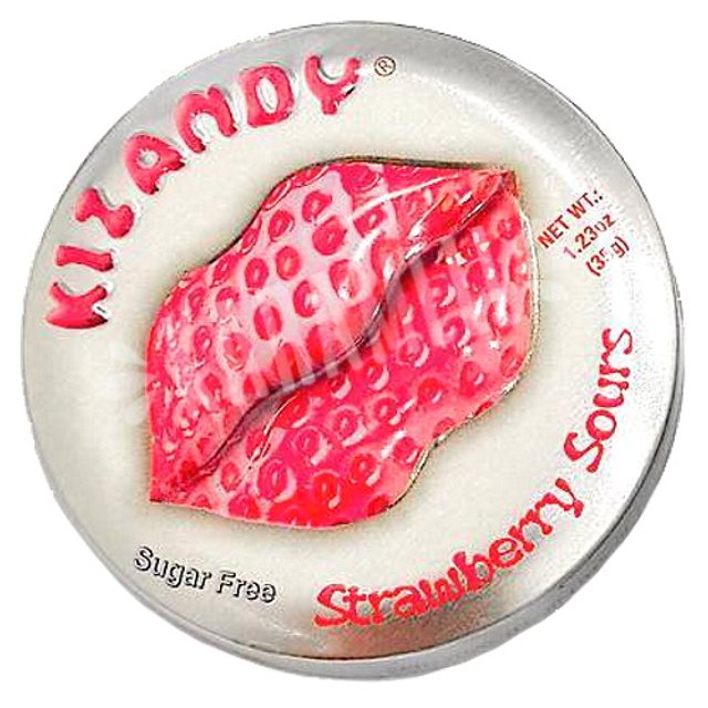Balas Kizandy Strawberry Sours - Sabor Morango - Importado EUA