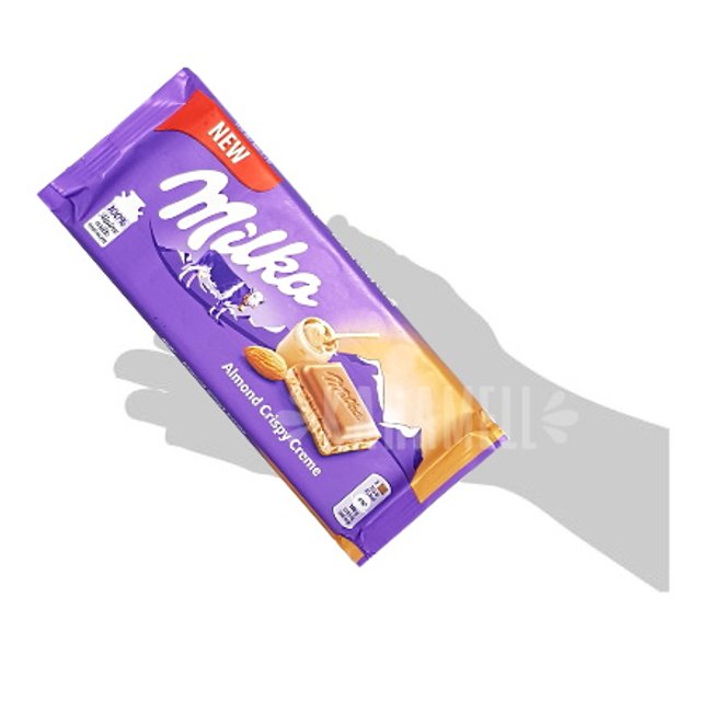 Milka Almond Crispy Creme - Chocolate ao leite Recheio Amendoas - Polônia