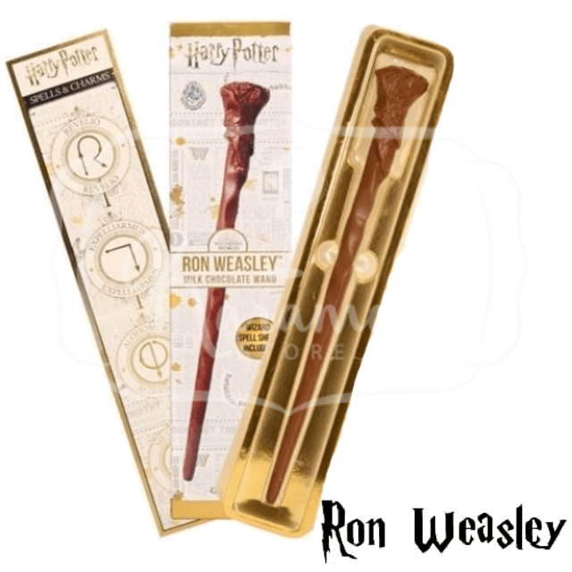 Varinha mágica de chocolate Ron Weasley com feitiço - Importado