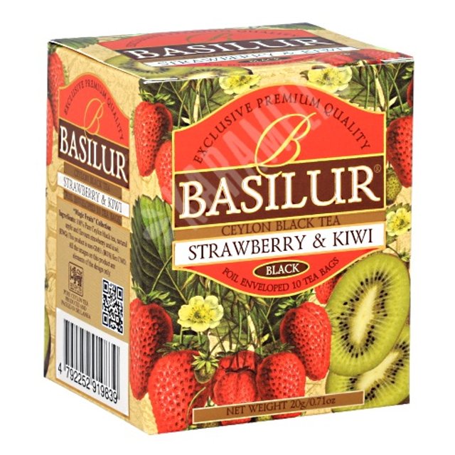 Chá Basilur - Ceylon Black Tea Strawberry & Kiwi - Importado Sri Lanka