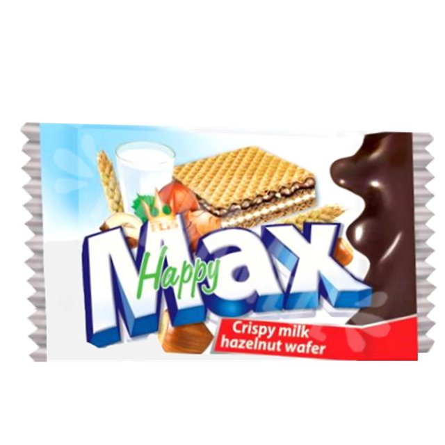 Biscoito Wafer Happy Max Milk Hazelnut - Flis - Polônia