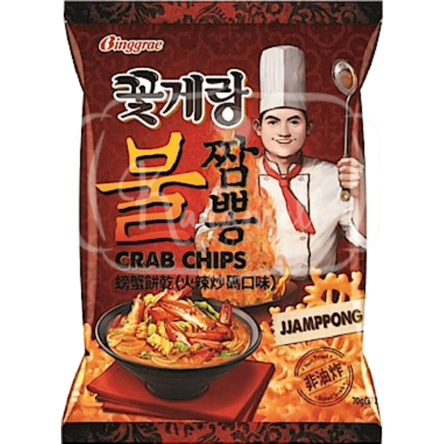 Salgadinho de Caranguejo Hot com Champong - Importado da Coreia do Sul