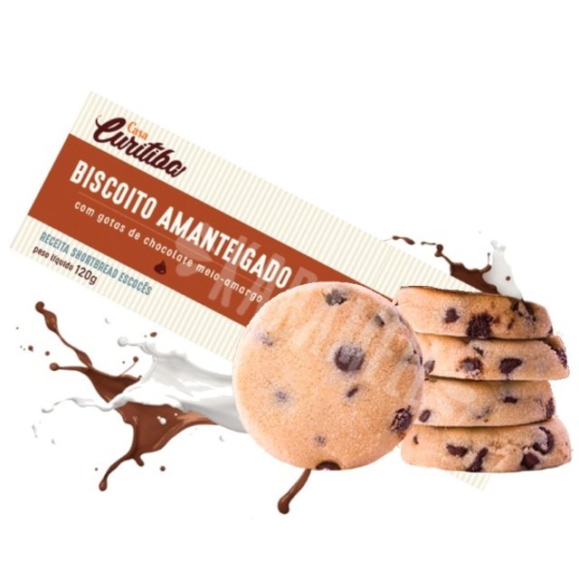 Biscoito Amanteigado Gotas Chocolate Meio Amargo - ATACADO 6X