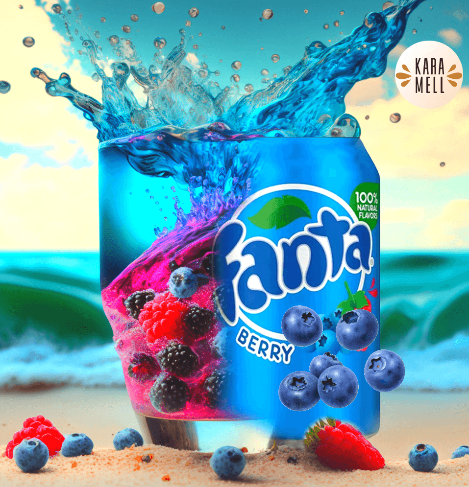 Fanta Refrigerante De Framboesa Azul
