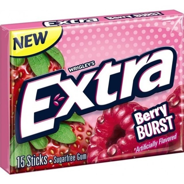 Chicletes Importados *Extra Berry Burst* Explosão de Frutas Vermelhas - Sugar Free