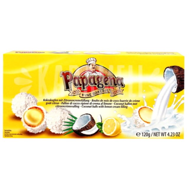 Wafer Balls Lemon Coconut Cream Papagena - Guns - Áustria