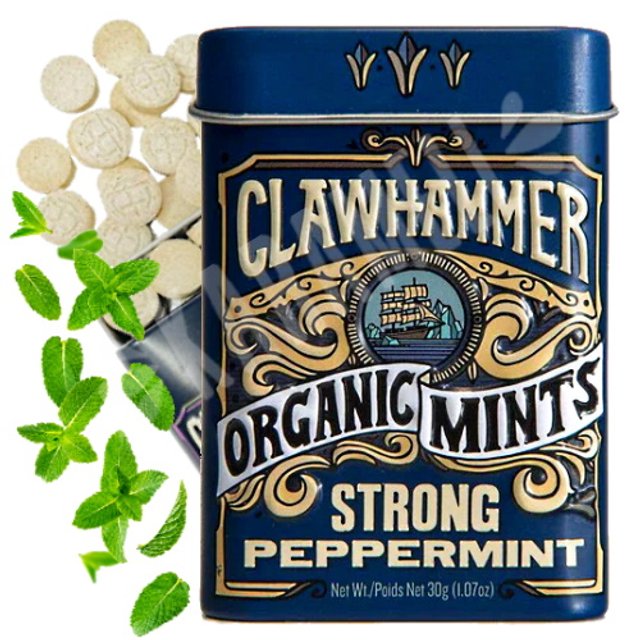 Balas Clawhammer Organic Mints Strong Peppermint - Big Sky - Canadá