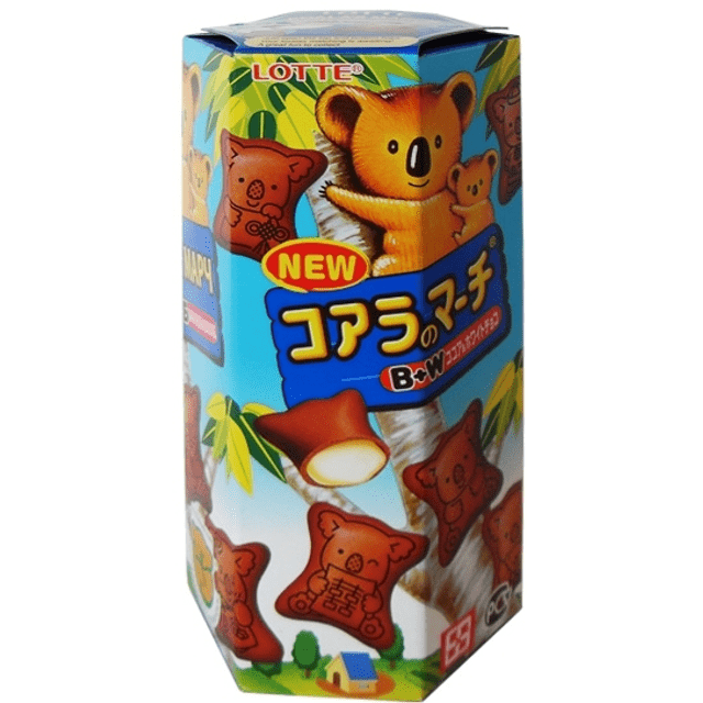 Doces Importados da Coreia - Lotte Koala White Chocolate - Biscoito Koala