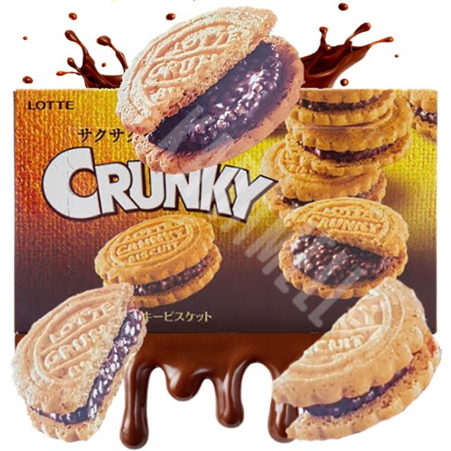Biscoito Chocolate Crunky Lotte - Importado Japão