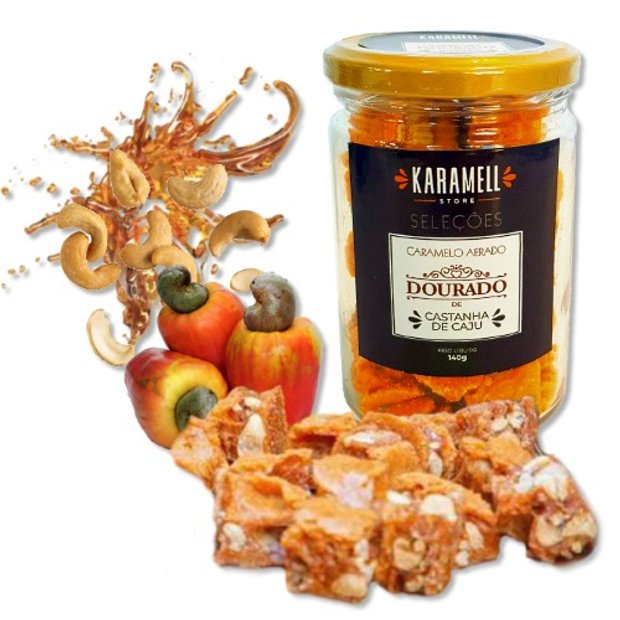 Caramelo Dourado de Castanha de Caju Aerado - linha Karamell | Karamell ...