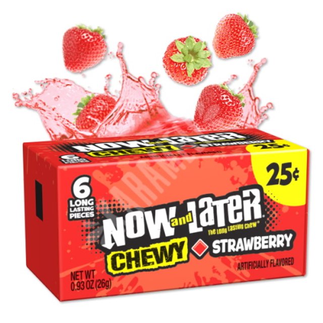 Now and Later Chewy Strawberry - Ferrara Candy - Importado México