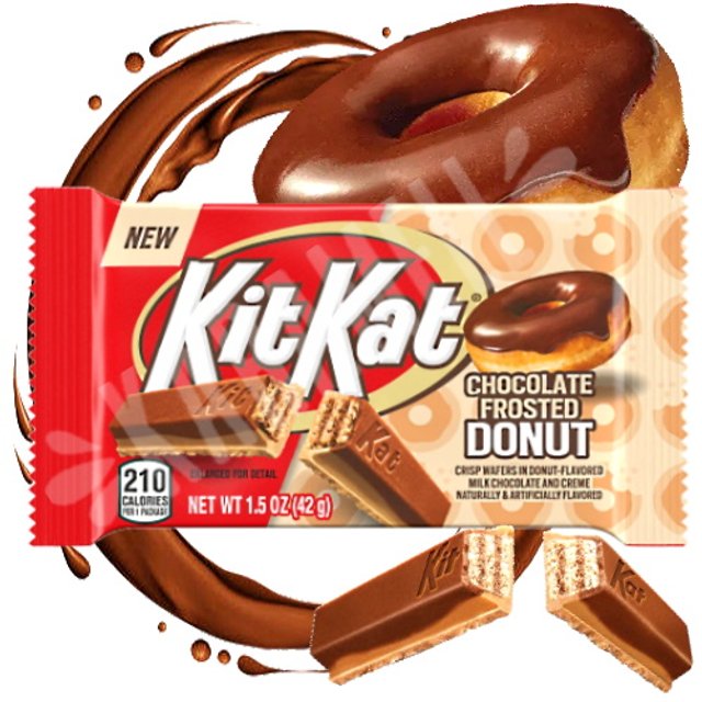 Interesting Chocolate Frosted Donut Kit Kat Images