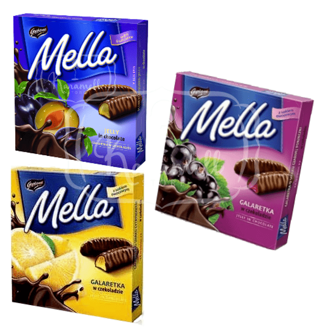 Kit 3 Itens de Chocolate Goplana Mella - Ameixa + Blueberry + Limão Siciliano - Importado