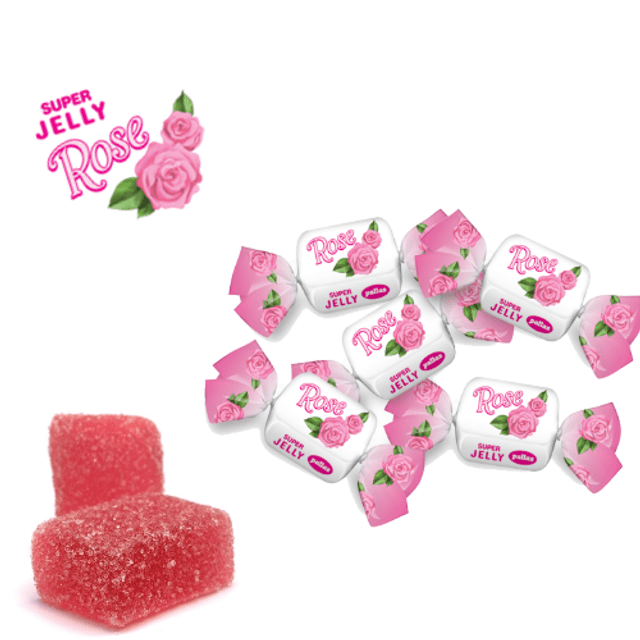 Super Jelly Rose Candy - Balas Gummy Sabor de Rosas - Importada da Grécia