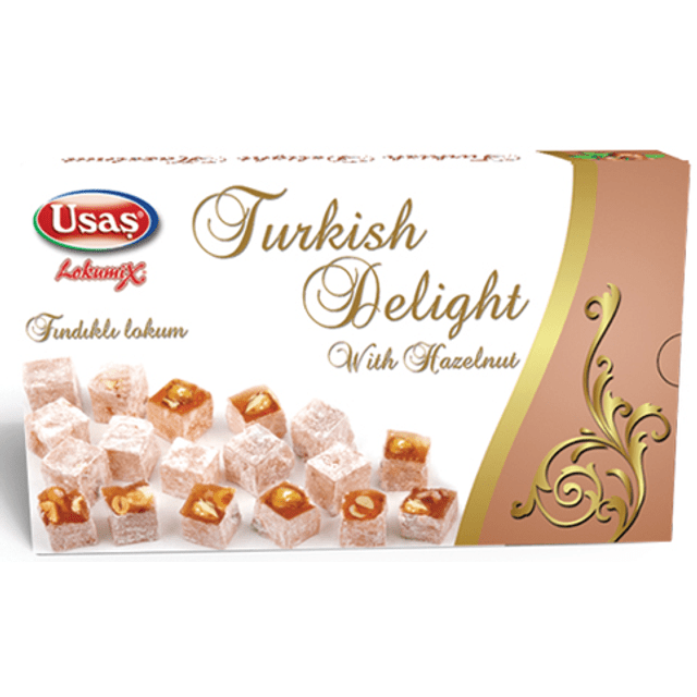 Delícia Turca com Avelã - Turkish Delight - Sabor: Hazelnut - 350g