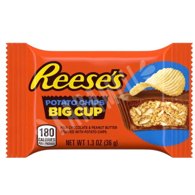 Chocolate Reese's Potato Chips Big Cup Peanut Butter - Importado EUA