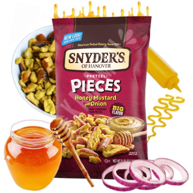 Salgadinho Pretzel Honey Mustard And Onion Pieces - Snyder's - EUA