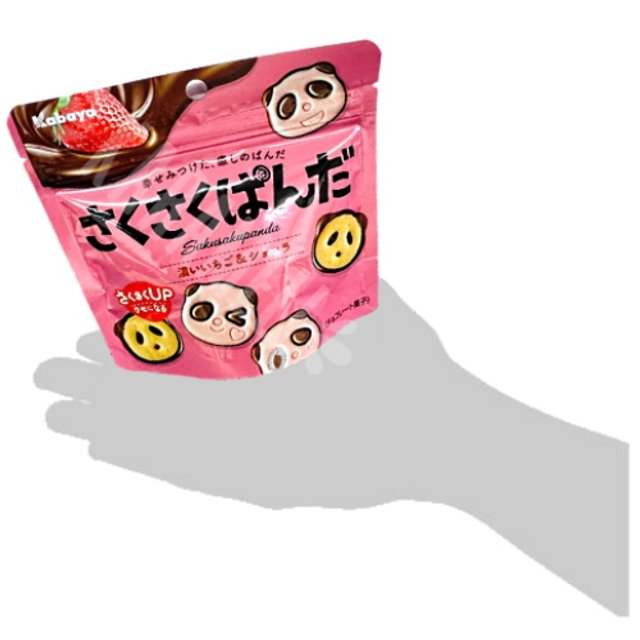 Biscoito Saku Saku Panda Morango Chocolate - Importado Japão