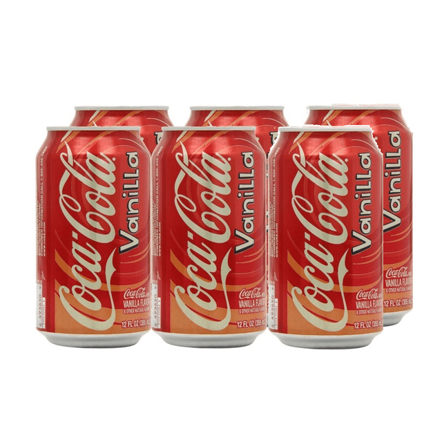 Refrigerantes Importados dos EUA - KIT 6 Latas - Coca Cola Vanilla - Sabor Baunilha